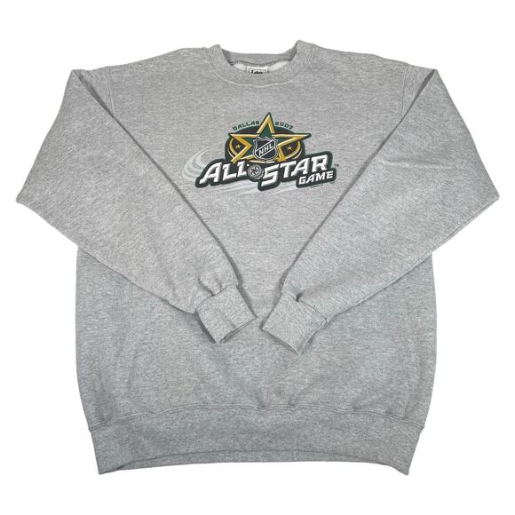 Vintage Dallas Stars Mens Medium Crewneck Sweater 2007 All Star Game Gray - Picture 1 of 7